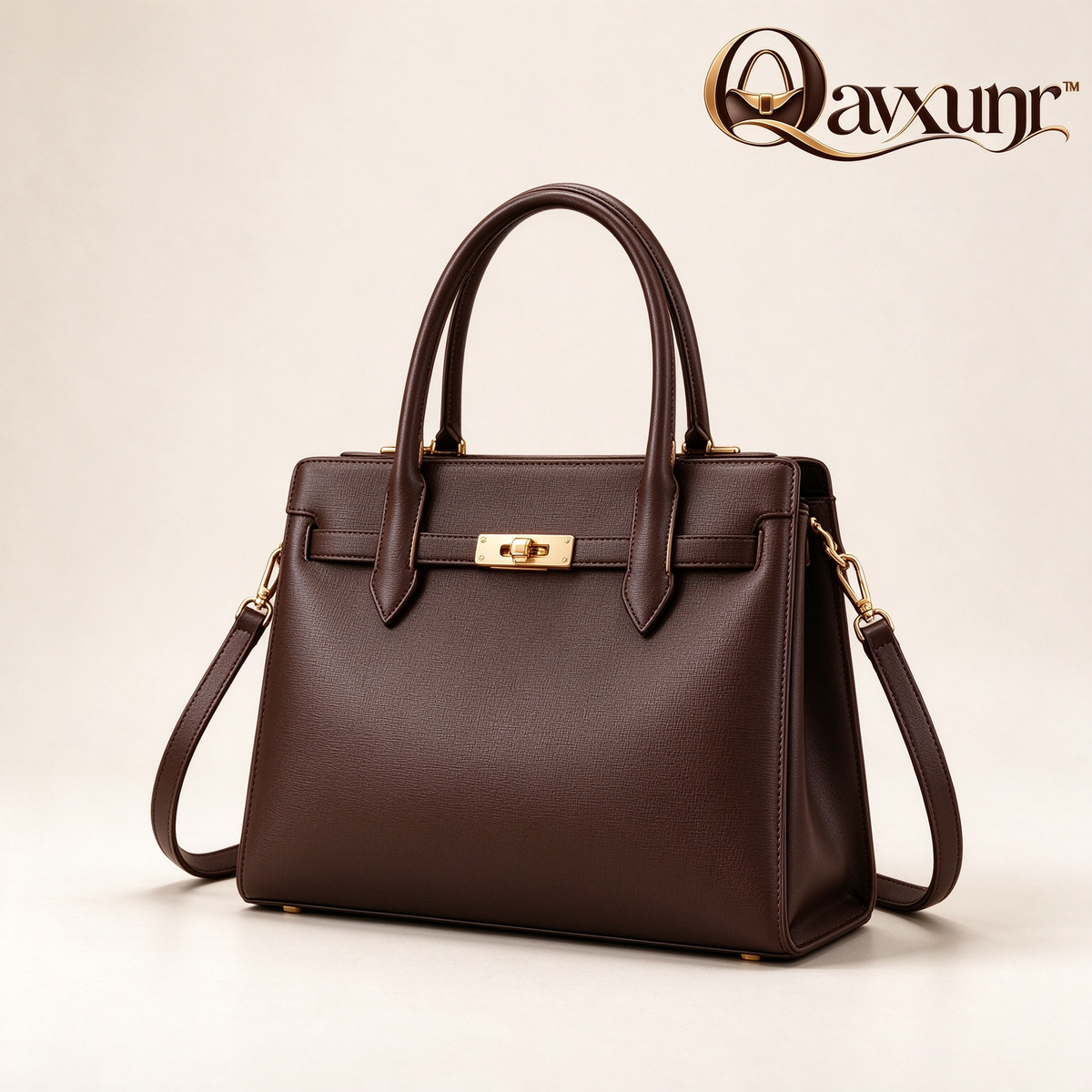 𝑸𝒂𝒗𝒙𝒖𝒏𝒓™ Espresso Lock-Clasp Satchel