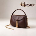 𝑸𝒂𝒗𝒙𝒖𝒏𝒓™ Brown Tassel Top-Handle Bag