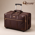 𝑸𝒂𝒗𝒙𝒖𝒏𝒓™ Brown Trolley Travel Bag