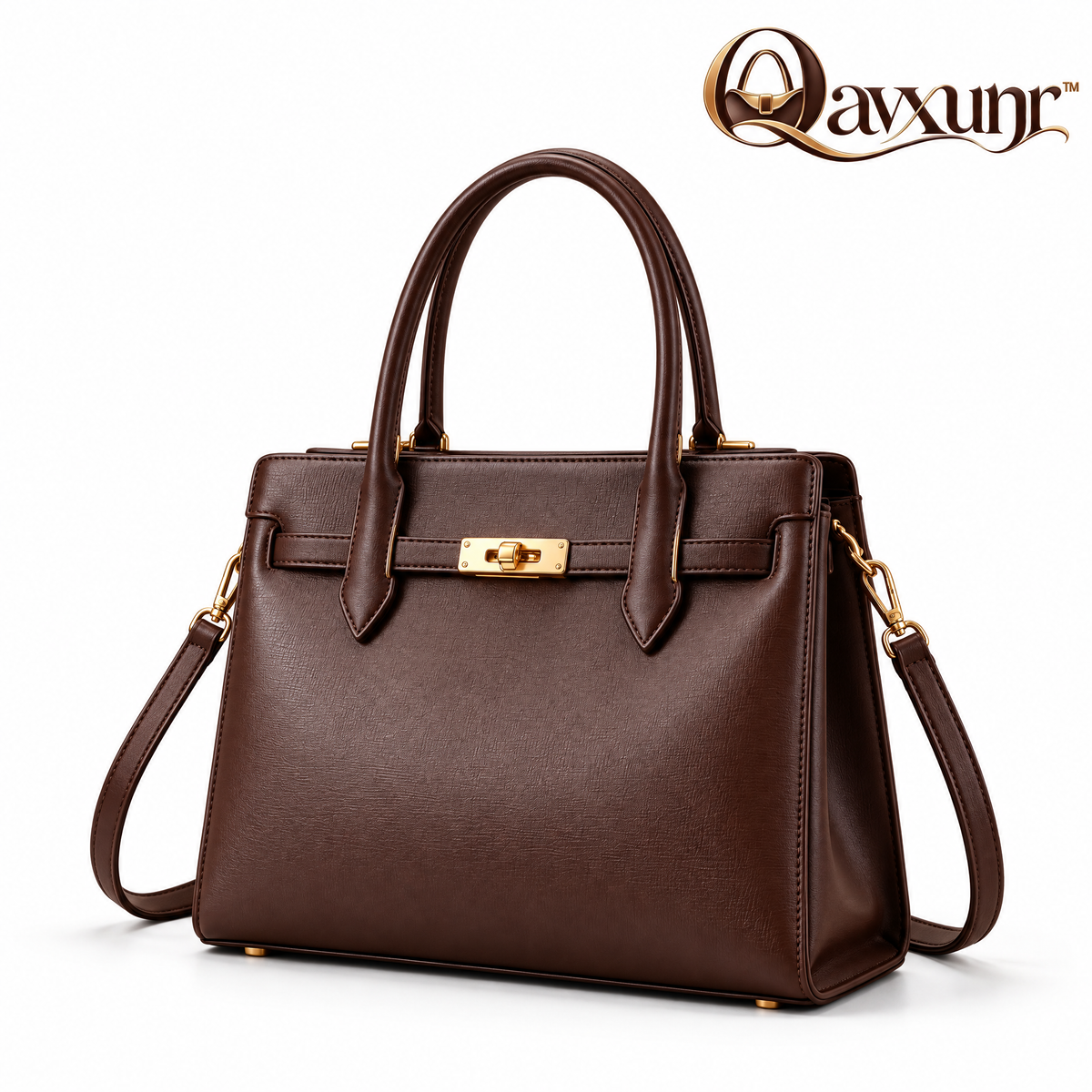 𝑸𝒂𝒗𝒙𝒖𝒏𝒓™ Espresso Lock-Clasp Satchel