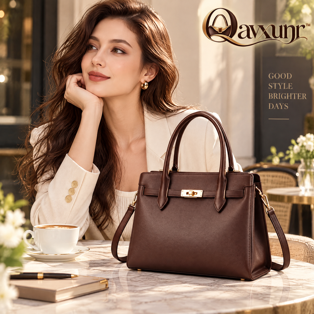 𝑸𝒂𝒗𝒙𝒖𝒏𝒓™ Espresso Lock-Clasp Satchel
